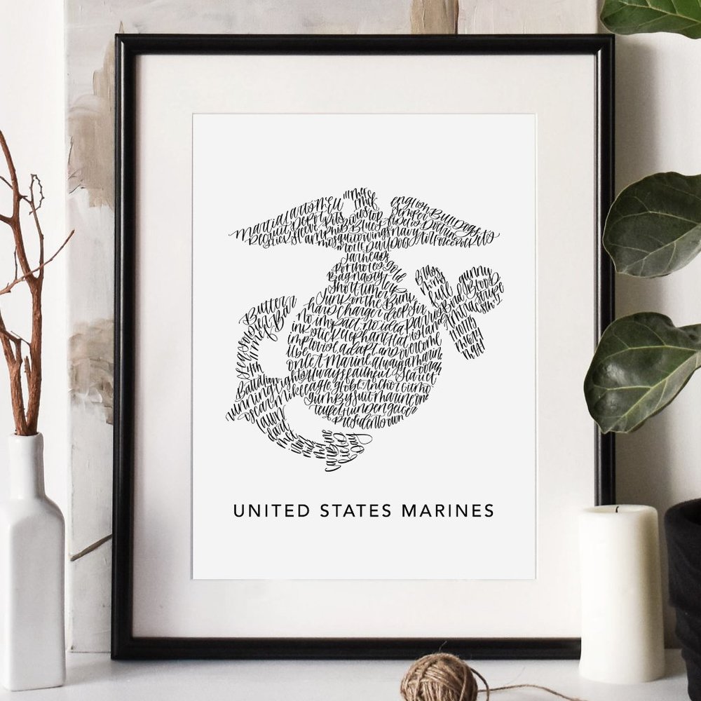 US Marines Word Art
